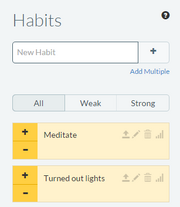 Simple habits list