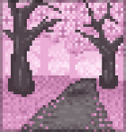 Background cherry trees