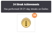 Streak achievement