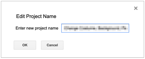Screenshot EditProjectName