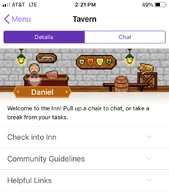 The Tavern in the iOS app