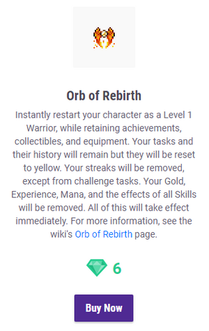 Orb of Rebirth Confirmation