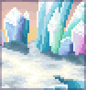 Background shimmering ice prism