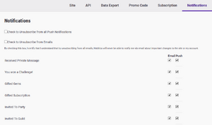 网页端通知设置的截图