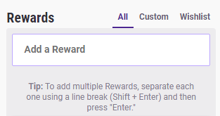 The Rewards Section