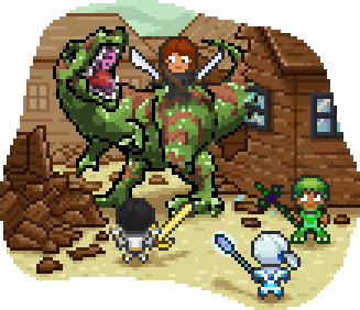 T rex fight by mortquitue-d8ds3di.png