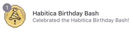 A conquista Festança de Aniversário do Habitica