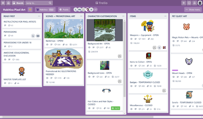 Habitica Pixel Art Trello Board, Habitica Wiki