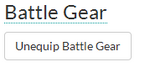 Unequip Battle Gear button