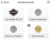 App iOS Achievements grid