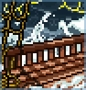 Background stormy ship