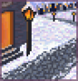 Background winter town