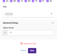 L'interface des options avancées lorsque que l' est desactivée