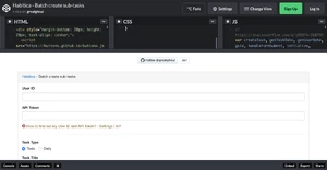 Batch create sub-tasks screenshot