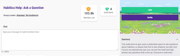 Guild page habitica help