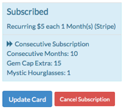 Subscription status