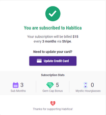 Subscription status