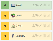 用emoji来装饰习惯列表。