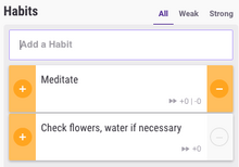 Habits list