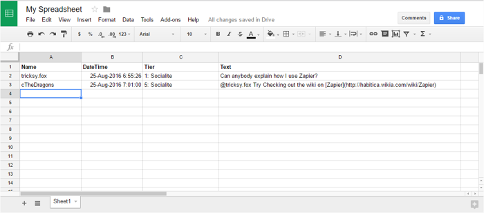 Final Google Sheet With Chat