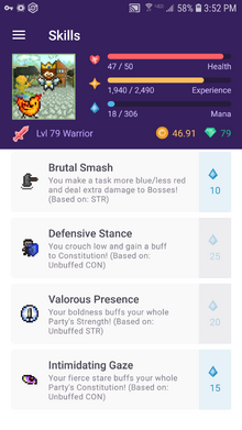 Warrior skills Android