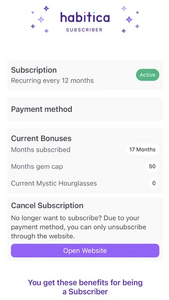 App iOS subscription