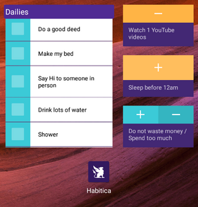 Android Widgets Dailies and Habits