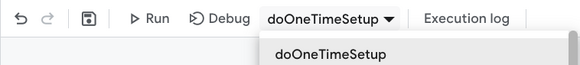 DoOneTimeSetup selection