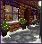 Background winter storefront