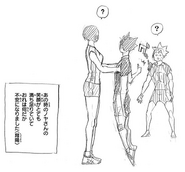 Hinata feeling uneasy seeing Nishinoya and Kanoka