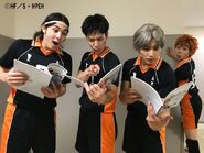 Photo of Karasuno third years and Hinata