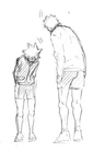 Aone and Hinata bowing to each other after the bathroom incident in Chapter 108.