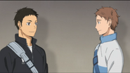 Greeting Daichi after a while