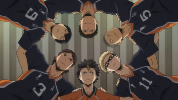 What was Ushijima doing with his hand here? Is it some way to say sorry or  pay respect in volleyball? This happened right after Tsuki came back from  infirmary. (Season 3 Episode