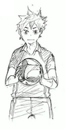 Hinata holding a ball