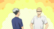 Teasing Bokuto about his height