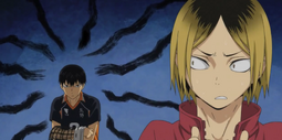 Kageyama glares at kenma