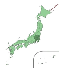 Lokalizacja Regionu Kantō w Japonii