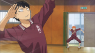 Hinata is shocked when he walks into the Karasuno gym and finds Kageyama there