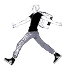 Lev walking briskly - end volume sketch