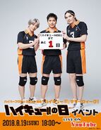 Photo of the third years to countdown to Haikyū Day