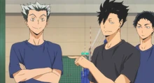 Бокуто, Куроо и Акааши.