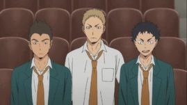 Exjugadores de la Técnica de Date en el partido frente al Aoba