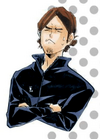 Asahi thinking really hard - end volume sketch