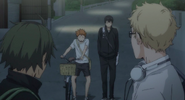 Hinata and Kageyama asking for Tsukishima to help them study