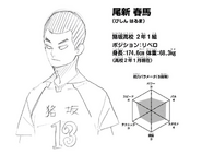 Haruma Bishin Power: 3/5 Jumping: 4/5 Stamina: 4/5 Game Sense: 3/5 Technique: 3/5 Speed: 4/5