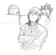 Tsukishima's sleeping mask during the flight to Tokyo in Chapter 230