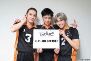 Photo of Karasuno's third years from Winners and Losers