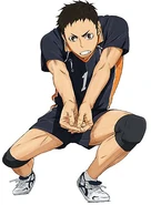 Daichi in his receiving position