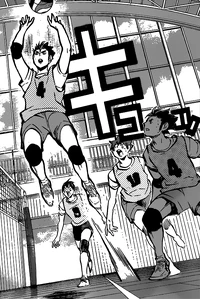 Yū wystawia piłkę do Asahiego